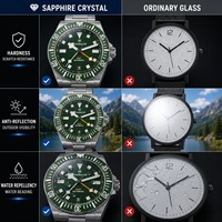 Boîtier et bracelet en acier inoxydable 316L de qualité médicale, logo OEM personnalisé, 38 mm, unisexe, mouvement automatique Miyota 9015, réserve de marche, étanche
