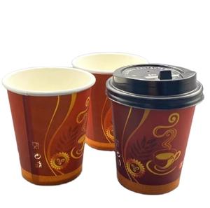 Bicchieri di Carta Monouso da 7 OZ con Coperchi Antisgocciolamento per Cioccolata Calda e Forniture per <span class=keywords><strong>Bar</strong></span> - Product Image 6