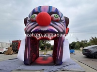 Tente tunnel gonflable géante en forme de clown pour la publicité d'événements d'Halloween