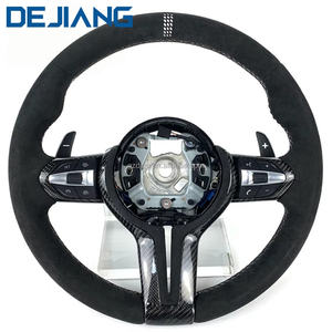 Volant de voiture en cuir Alcantara M-Sport pour <span class=keywords><strong>BMW</strong></span> F01 F20 F30 F21 F22 F31 F32 F25 M3 M5 X1 <span class=keywords><strong>X2</strong></span> Fibre de carbone avec LED - Product Image 1