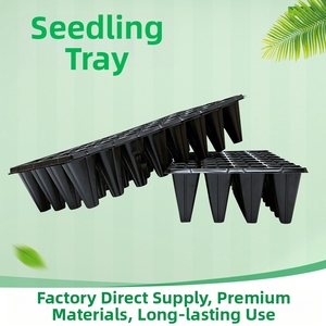 X154-2 Landwirtschaftliche Garten-Gewächshaus-Schalen: Große, tiefe, schwarze Polystyrol-Kunststoff-Anzuchtschalen für die Saatgutverteilung und Keimung im Großhandel - Product Image 1
