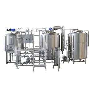 800L Tiantai cervecería de 2 recipientes 800L Tanque de licor caliente 800L Fermentador de cerveza cónico Sistema completo automático de elaboración de cerveza