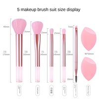 Set spons Blender bebas lateks segitiga lembut Kit kotak ajaib kecantikan bantalan sikat bedak Puff ajaib aplikasi rias wajah