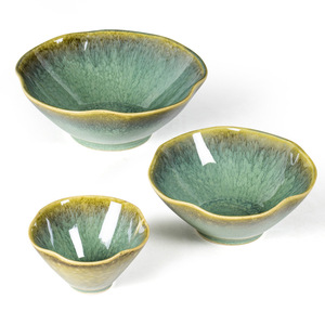 Bol à ramen de style japonais four créatif en céramique jetable PC riz/salade/soupe bol à collation en gros zen pour les fêtes - Product Image 1