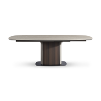 Table à manger de haute qualité directement de l'usine, anti-rayures, table à manger extensible de luxe, chaise pour la famille