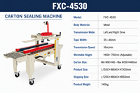Scelleuse de cartons FXC-4530 à profil bas pour boîtes d'expédition et colis – Prix de gros direct usine