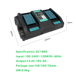 Cargador de Batería para Herramientas Eléctricas VictPower, para Baterías de Iones de Litio BL1860B BL1830B 18V DC18RD, Cargador Rápido con Puerto USB y Protección Contra Sobrecarga - Product Image 3