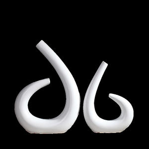 Piezas de decoración para el hogar para sala de estar, creativo, blanco, <span class=keywords><strong>Simple</strong></span>, moderno, armario de <span class=keywords><strong>TV</strong></span>, arreglo, jarrón curvo, artesanías - Product Image 5
