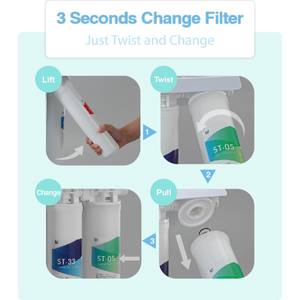 Purificateur d'eau domestique manuel à 4 étages pour utilisation sur le comptoir - Product Image 5