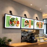 Boîte lumineuse publicitaire LED, cadre en acier thermolaqué et alliage d'aluminium, haute luminosité 5000 lumens, réglage automatique de la luminosité