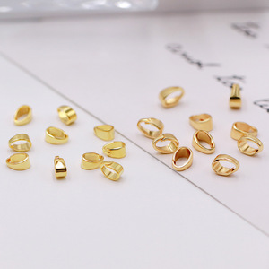 Boucle en forme de grain de melon plaquée or 18 carats, accessoires de bijouterie en cuivre pour la fabrication de bracelets, colliers et artisanat DIY - Product Image 1