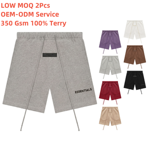 Shorts de survêtement pour homme avec logo personnalisé, en coton French Terry épais, shorts surdimensionnés, essentiels du streetwear, unisexe TKAN865 - Product Image 1