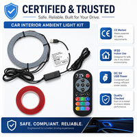 Luz Ambiental para Auto, Kit de Tiras LED RGB para Interiores, 2M 200 LEDs USB 5V, Sincronización con Música, con Control Remoto IR