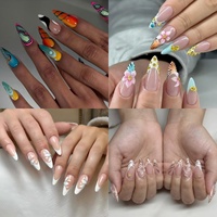 Ongles courts en amande à presser, Champagne, Perle, Effet œil de chat, Paillettes dorées, French manucure, Ongles artificiels en acrylique, Colle, Mini perles, Strass