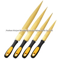 Limes de couteau de bricolage en bois spécial or de 8 pouces, demi-cercle à dégagement rapide, stock pointu, lime en acier pour le travail du bois dur, dent grossière