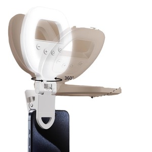 Mini Ring Light Mobile Phone Clip Rechargeable Dimmable Three Color Temperatures For Live Streaming Selfie Beauty Lighting - Product Image 2
