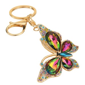 Colgante Brillante para Bolso o Coche, de Aleación de Zinc, con Cristal Grande, Mariposa Colorida y Corazón, Llavero, Pequeño Colgante, Adorno, Accesorio - Product Image 5
