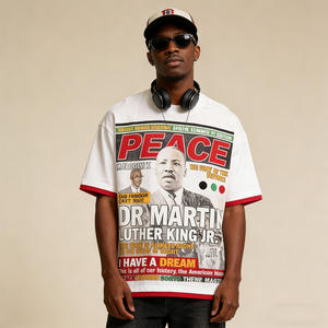 Streetwear personnalisé à impression lourde 300Gsm 100% coton T-shirts Boxy surdimensionnés T-shirts <span class=keywords><strong>Manga</strong></span> graphique à impression Dtg délavés à l'acide - Product Image 3