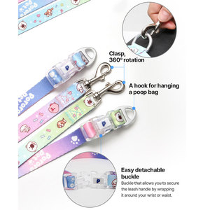 PororoPet Loopy Cartoon Print Dog <b>Cat</b> Vest Leash Breathable Mesh Fabric Adjustable Chest Strap Metal D <b>Ring</b> Pet Walking Harness - Product Image 4