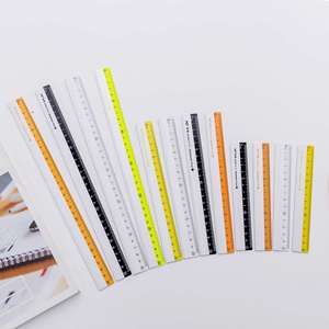 Ensemble de règles en alliage d'aluminium personnalisées 15/20/30CM, règle droite de mesure en métal de précision pour étudiants, bureau et cadeaux promotionnels - Product Image 4