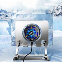 Refroidisseur de tablette Leizun SL06, radiateur, ventilateur de refroidissement RGB, entrée d'alimentation Type-C, pour ordinateur portable de 17 pouces, jeux, en stock