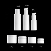 Pot en verre cosmétique blanc opale de 30 ml, 1 oz, vide, pots à pommade blancs décalqués, pot en verre cosmétique blanc opaque de 30 ml pour crème pour le visage
