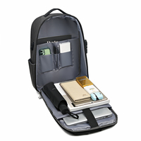 Sac à dos pour ordinateur portable de haute qualité pour hommes avec port USB Business Shell Sac en nylon polyester imperméable en noir gris bleu