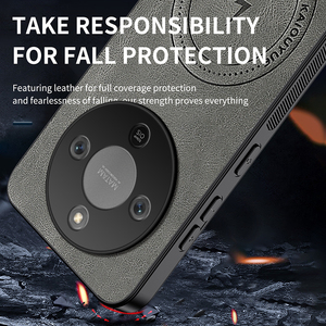 Custodia Protettiva Magnetica in Pelle PU Opaca per Obiettivo per Honor X9d / X70 / X9c <span class=keywords><strong>Smart</strong></span> / X60 Pro / X60 con Ricarica Wireless - Product Image 4