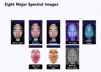 Mesin Analisa Kulit Wajah 3D Grosir, Analisa Cepat, Perangkat Analisa Kulit AI, Pemindai Kulit 8 Spektrum, Untuk Salon
