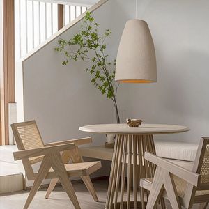 Lampe de chevet minimaliste pour chambre à coucher, en <span class=keywords><strong>ciment</strong></span>, style japonais, pour hôtel, restaurant, bar, décorée avec un seul lustre, luminaire suspendu Wabi Sabi - Product Image 1