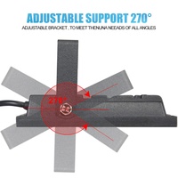 110V 220V Projecteur 50W 100W 150W 200W En Plein Air IP66 Noir Stade LED Lumière Crue Led Extérieur