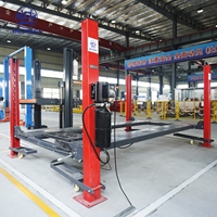 Elevador Hidráulico de Estacionamiento de Cuatro Postes BJS BJS2202 de Doble Capa, Ahorro de Espacio, 4T, Altura de Elevación de 1600 mm, Multivoltaje, Directo de Fábrica