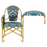 Chaises de prière musulmanes empilables en gros avec accoudoirs, chaises d'auditorium en métal pour église, garde-corps amovible pratique