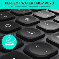 Clavier sans fil Bluetooth ABS rechargeable avec pavé numérique, disposition personnalisée, 109 touches silencieuses, 13 raccourcis, interrupteurs à ciseaux