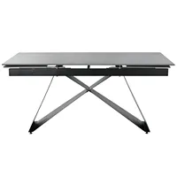Table à manger en métal 160x90x75cm extensible Prof.