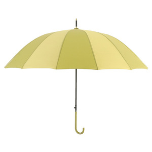 16-Rib Straight Umbrella Large Size Curved Handle Windproof Sunshade Umbrella For Rain And Sun Protection - Product Image 5