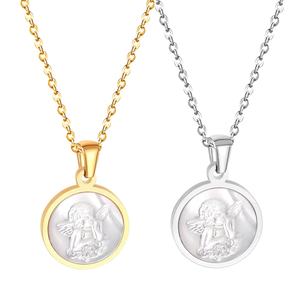 Collar de Acero Inoxidable para Mujer, Joyería Religiosa con Colgante - Product Image 1