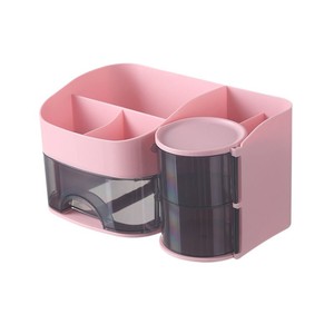 Boîte de rangement cosmétique multi-niveaux avec tiroir et compartiment rotatif pour produits de maquillage et de soin de la peau - Product Image 3