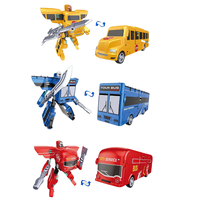PANDAS 3-en-1 Déformation Robot Jouets Action Figure Véhicule Combinaison Bus Transformer Voiture Robot Modèle Moulé Sous Pression En Plastique Jouets pour
