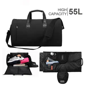 Customize Travel Bags Convertible Garment Bag with Shoulder Strap Carry on Garment Duffel Bag
