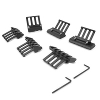 Supports de montage latéraux réglables en alliage d'aluminium à 45 degrés pour lunette de visée de 34 mm