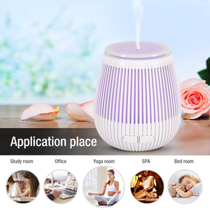 Factory Wholesale Portable Led Round Wood Grain 130ml <strong>Mini</strong> Humidifier <strong>Purifier</strong> Ultrasonic Aroma <strong>Diffuser</strong> air Humidifier - Product Image 6