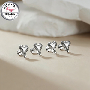 Freya Industrial - Anillos para Labios con Rosca Interna, Titanio ASTM F136, Bases Planas, Labret, Piercings para Labios y Orejas, Joyería Corporal - Product Image 5