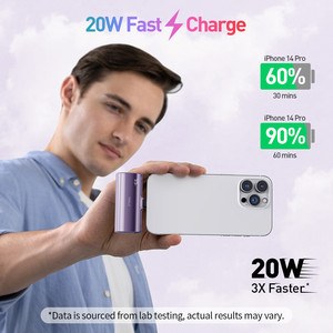 Linkpod x 20W ชาร์จเร็ว5000mAh 18Wh ขนาดเล็ก2-in-1แบบพกพาแบตเตอรี่ Li-Polymer ปลั๊กพลาสติกอเนกประสงค์ในตัว - Product Image 4