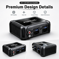 Amplificateur de voiture numérique DSP professionnel Mega Power 4 canaux 60W X 4 RMS 70W X 4 Max Processeur audio pour système audio de voiture D11