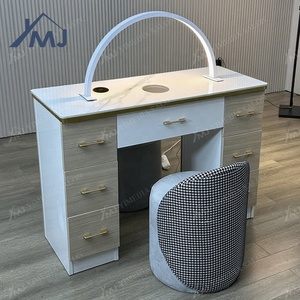 Bộ bàn ghế làm nail, tủ đựng đồ bằng gỗ sáng màu, thiết bị làm móng cho tiệm làm đẹp - Product Image 1