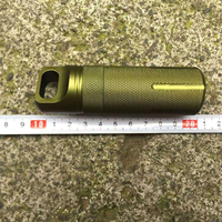 Organisateur de survie en plein air, boîtes de rangement étanches en alliage d'aluminium avec boîte à pilules scellée, porte-clés en métal