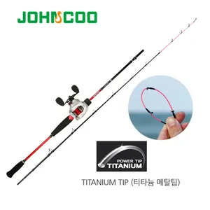 JOHNCOO — canne à pêche en titane ALPHAR de 170cm, ligne Pe, pointes de puissance, 0.6 à 1.2 #