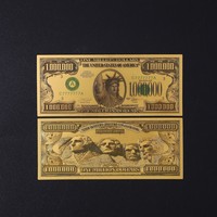 Collection de billets de banque en plastique de 1 000 000 $ Statue de la Liberté, cadeau de mariage, dorure à chaud 24 carats