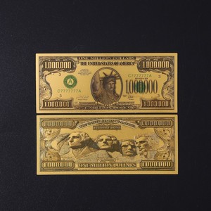 Collection de billets de banque en plastique de 1 000 000 $ Statue de la Liberté, cadeau de mariage, dorure à chaud 24 carats - Product Image 3